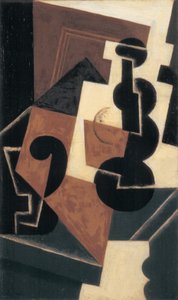 Glas en waterfles door Juan Gris